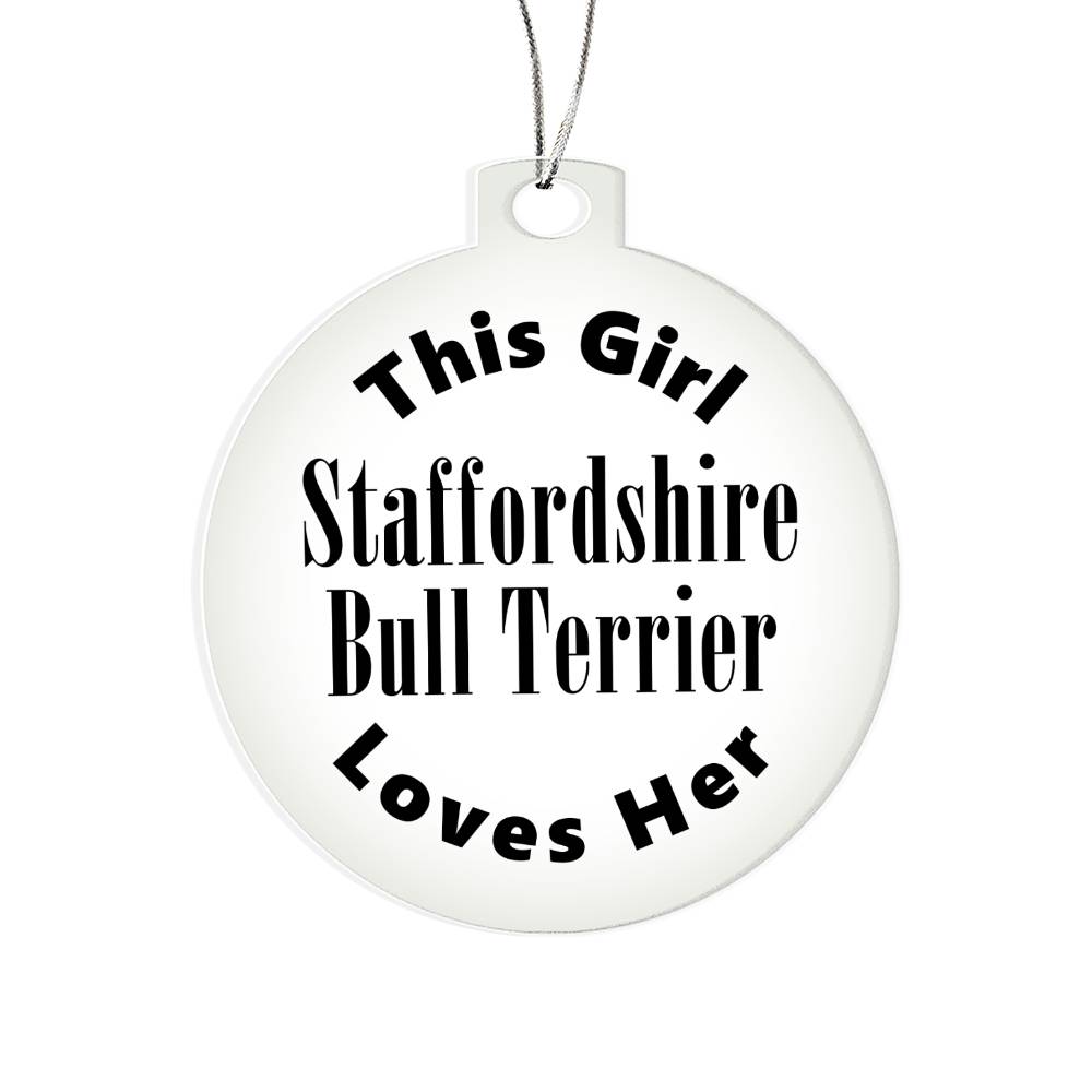 Staffordshire Bull Terrier - Acrylic Ornament