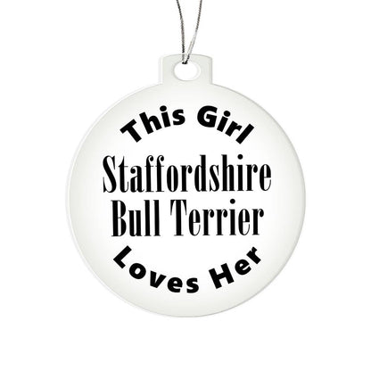 Staffordshire Bull Terrier - Acrylic Ornament