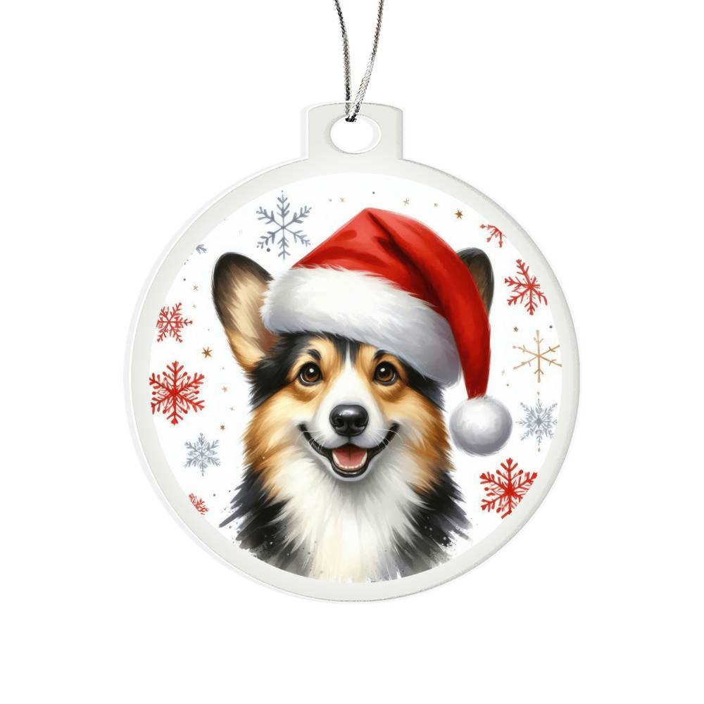 Christmas Dog - Cardigan Welsh Corgi - Acrylic Ornament