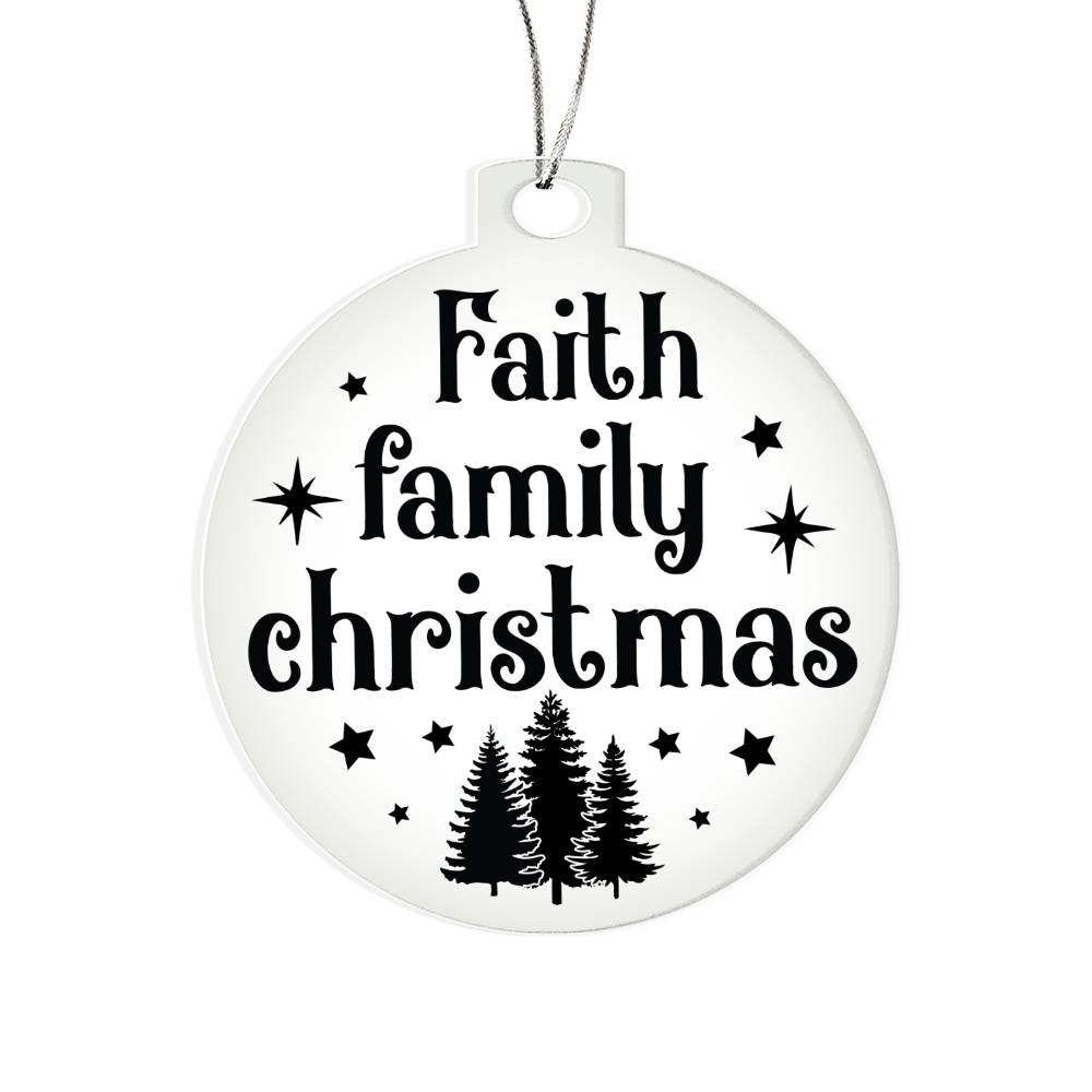 Family Christmas 003 - Acrylic Ornament