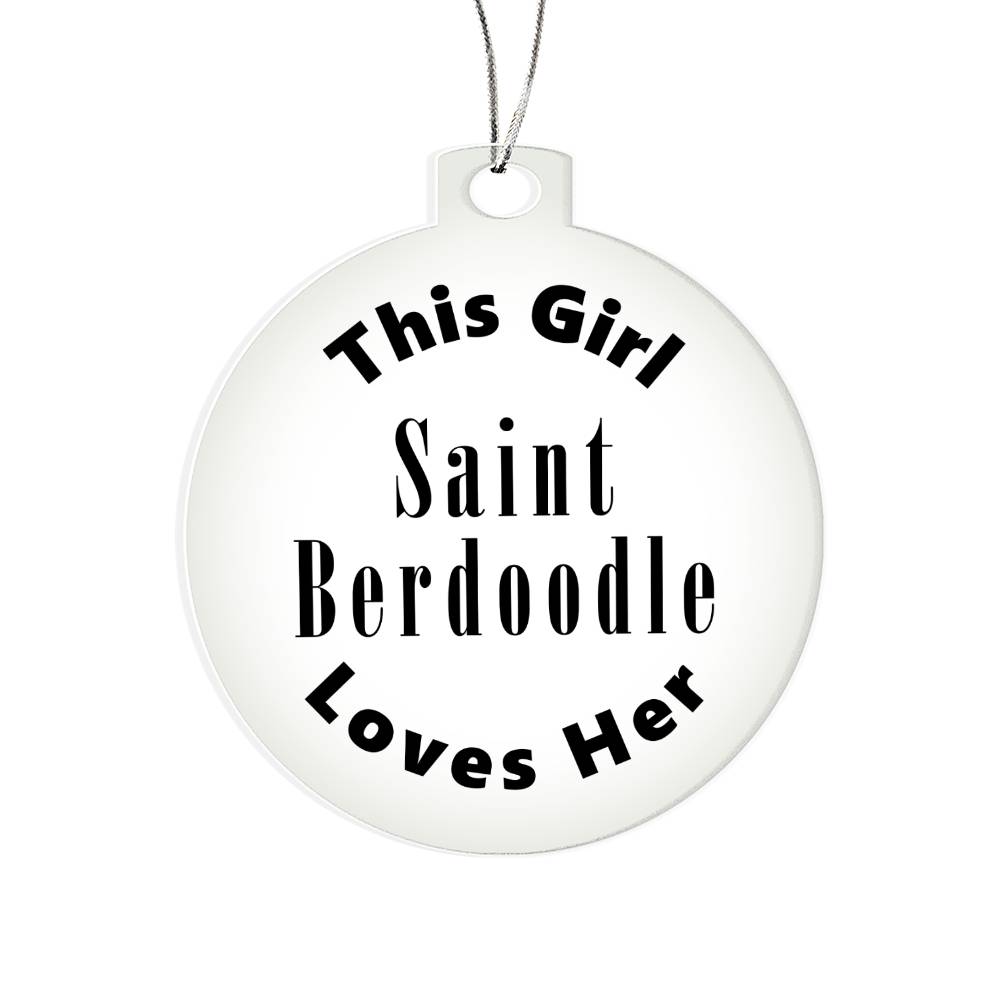 Saint Berdoodle - Acrylic Ornament