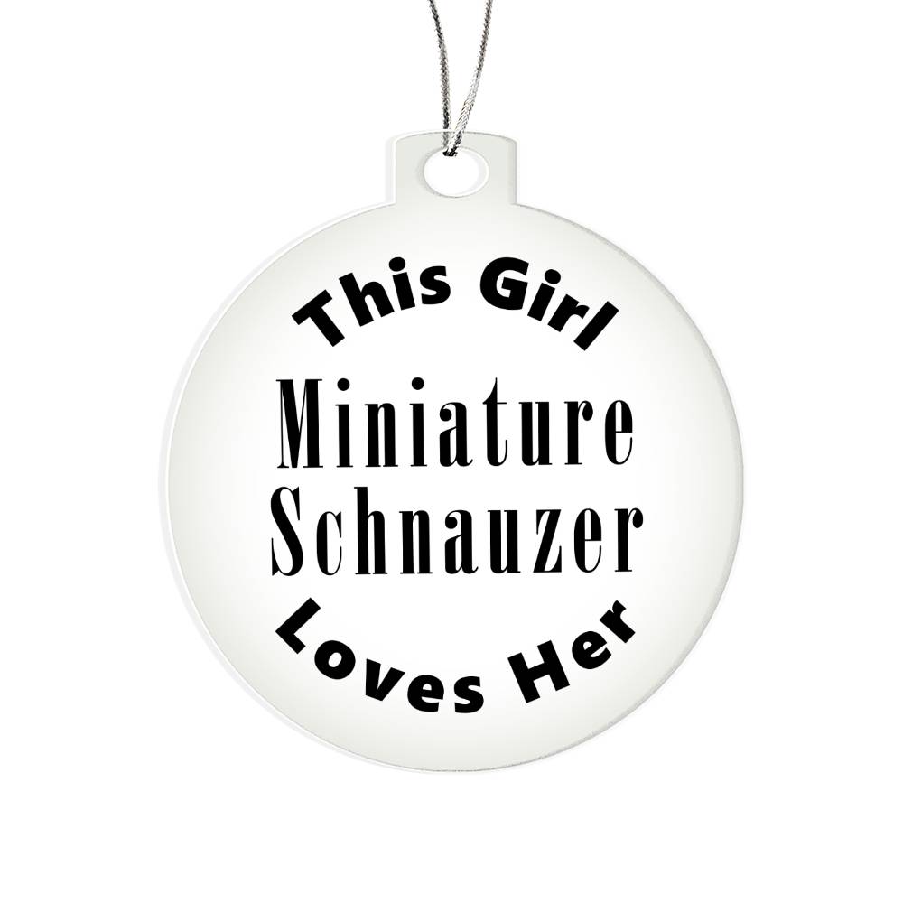 Miniature Schnauzer - Acrylic Ornament