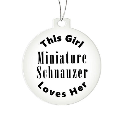 Miniature Schnauzer - Acrylic Ornament