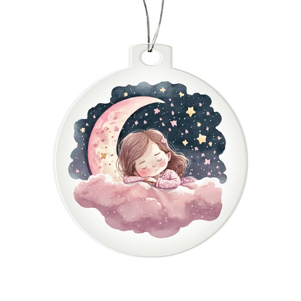 Sweet Dreams Baby Girl (Watercolor) 10 - Acrylic Ornament