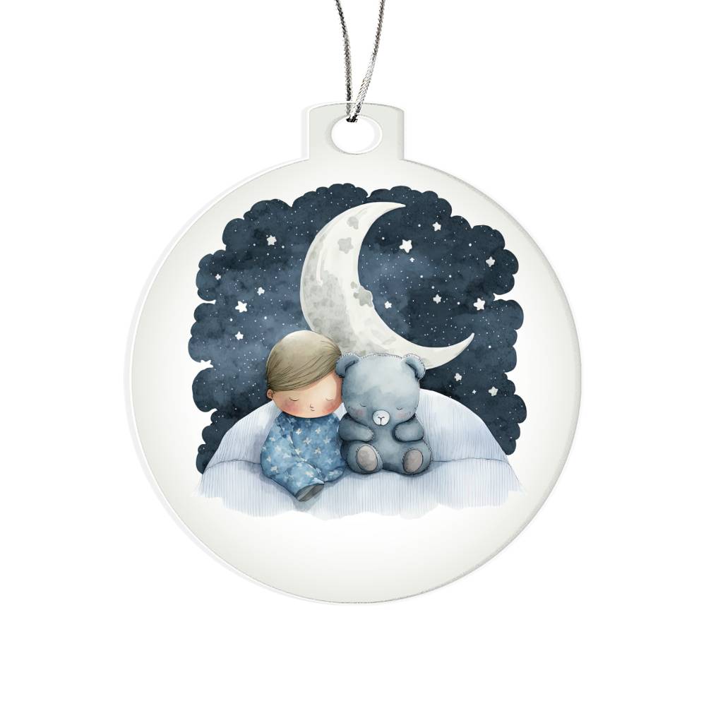Sweet Dreams Baby Boy (Watercolor) 02 - Acrylic Ornament