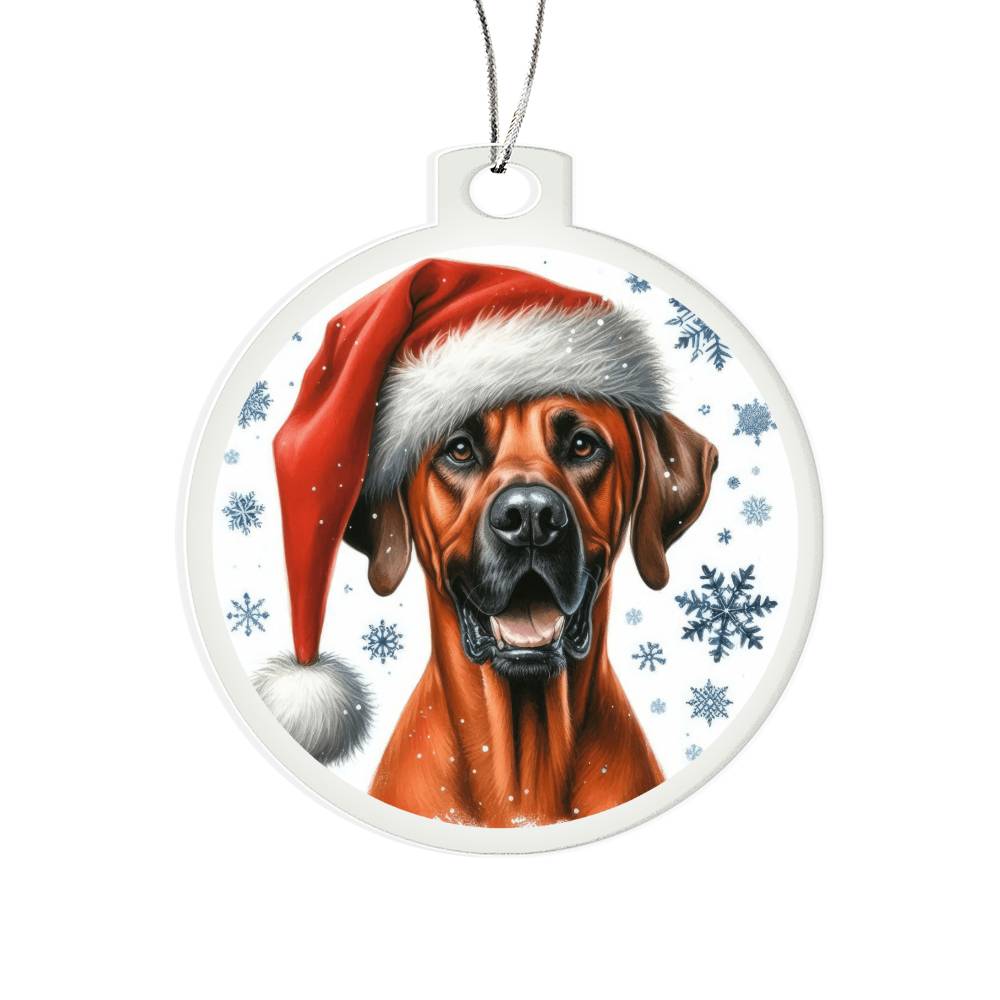 Christmas Dog - Rhodesian Ridgeback - Acrylic Ornament