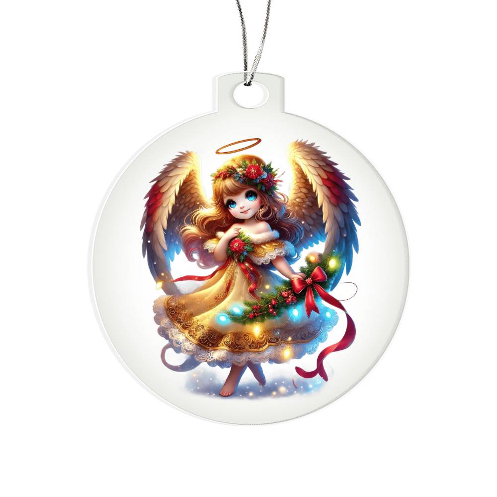 Cute Christmas Angel 008 - Acrylic Ornament