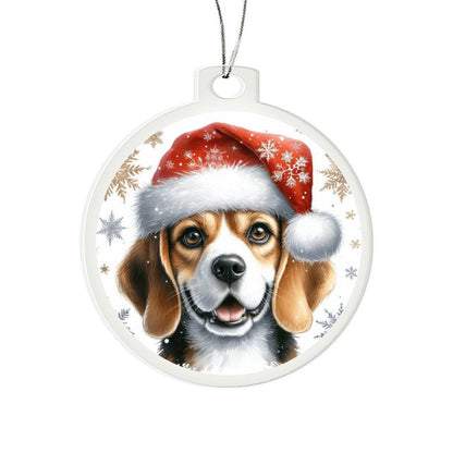 Christmas Dog - Beagle - Acrylic Ornament