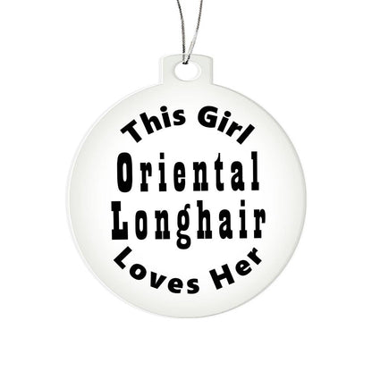 Oriental Longhair - Acrylic Ornament