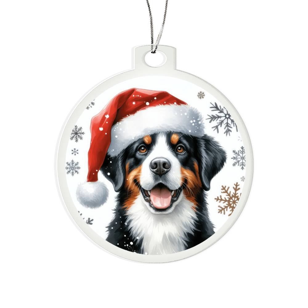 Christmas Dog - Entlebucher Mountain - Acrylic Ornament