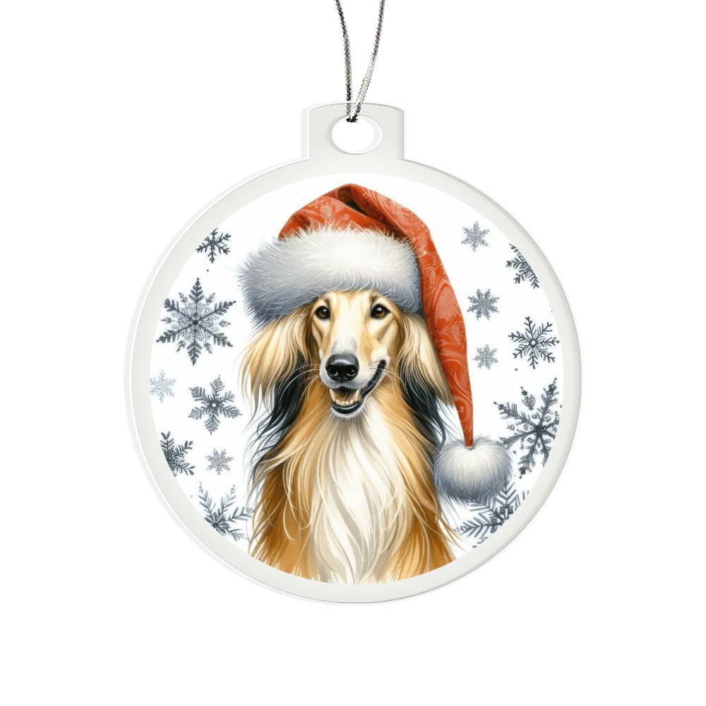 Christmas Dog - Saluki - Acrylic Ornament