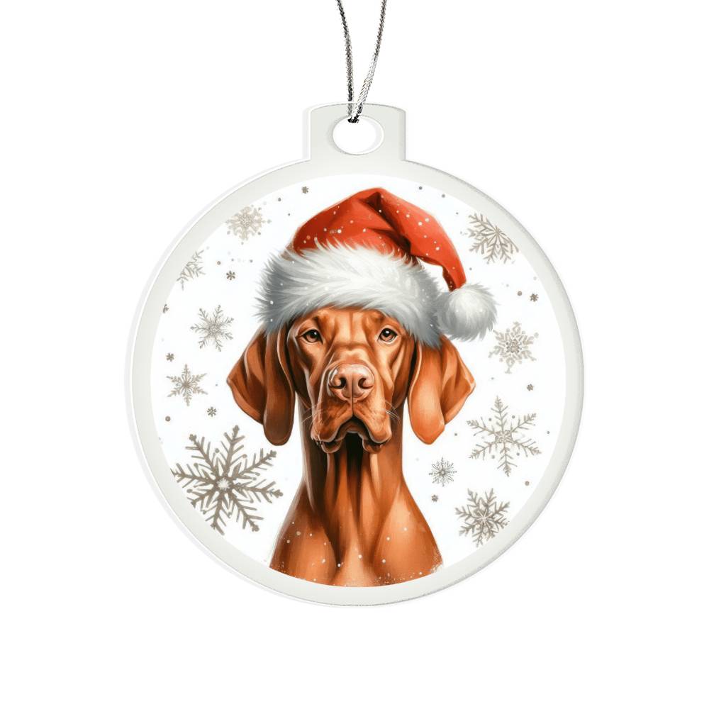 Christmas Dog - Vizsla - Acrylic Ornament