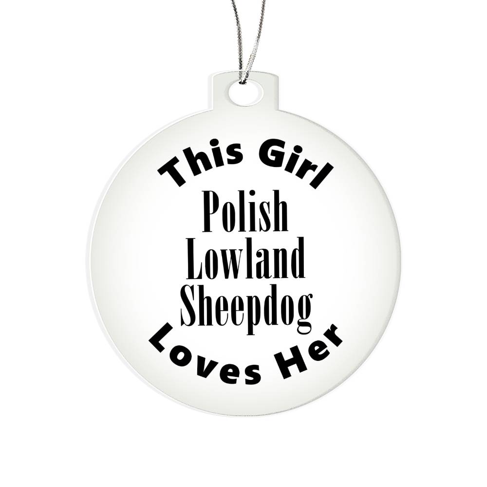 Polish Lowland Sheepdog - Acrylic Ornament