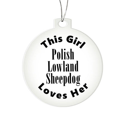 Polish Lowland Sheepdog - Acrylic Ornament