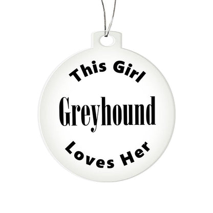Greyhound - Acrylic Ornament