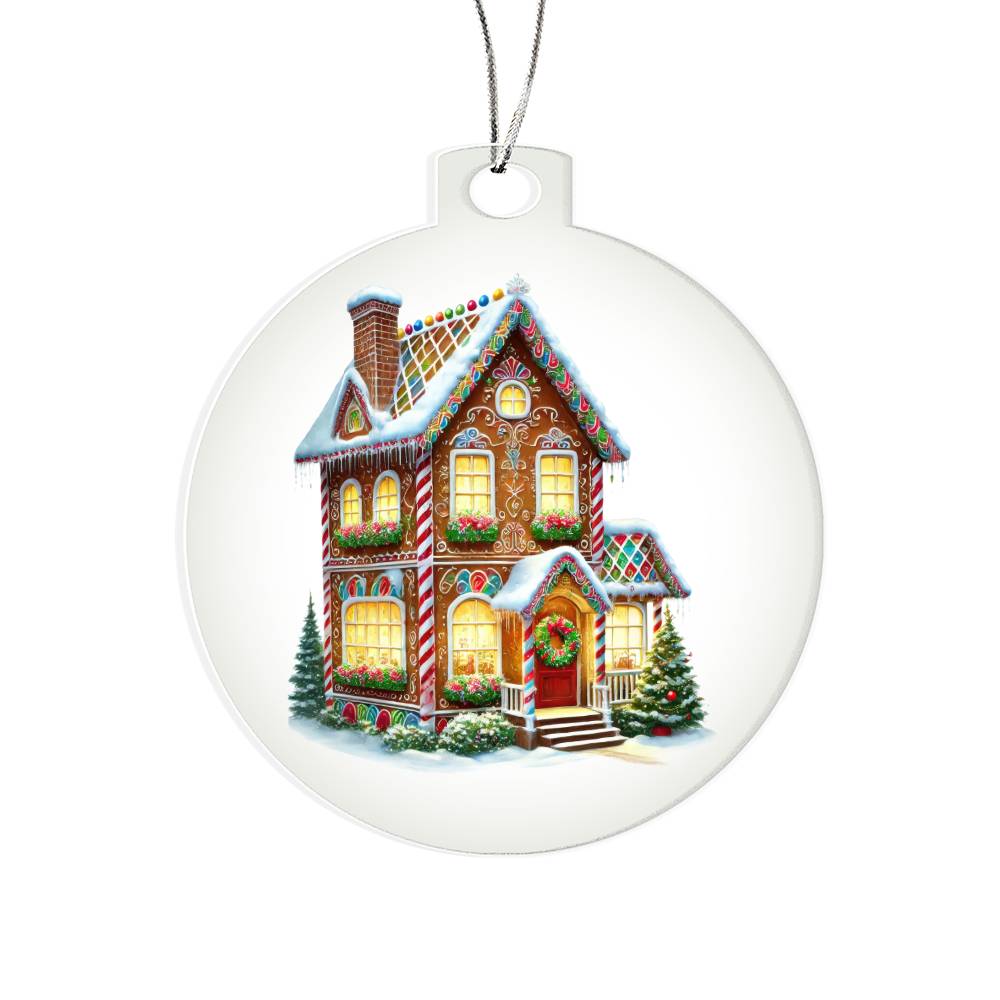 Christmas Gingerbread House 013 - Acrylic Ornament