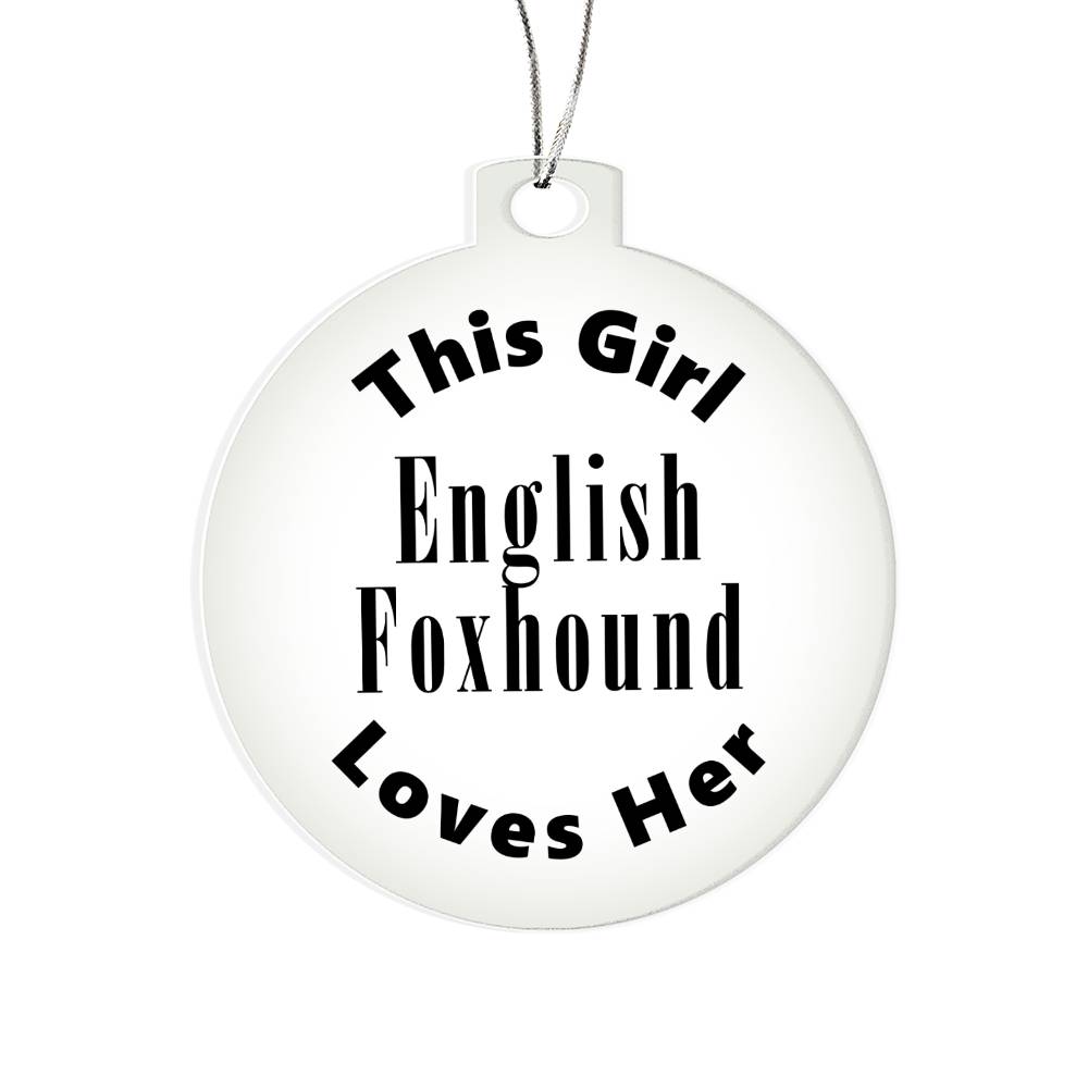 English Foxhound - Acrylic Ornament