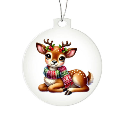 Cute Christmas Reindeer 005 - Acrylic Ornament