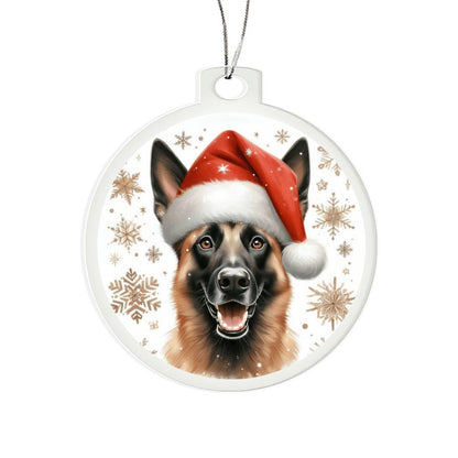 Christmas Dog - Belgian Malinois - Acrylic Ornament