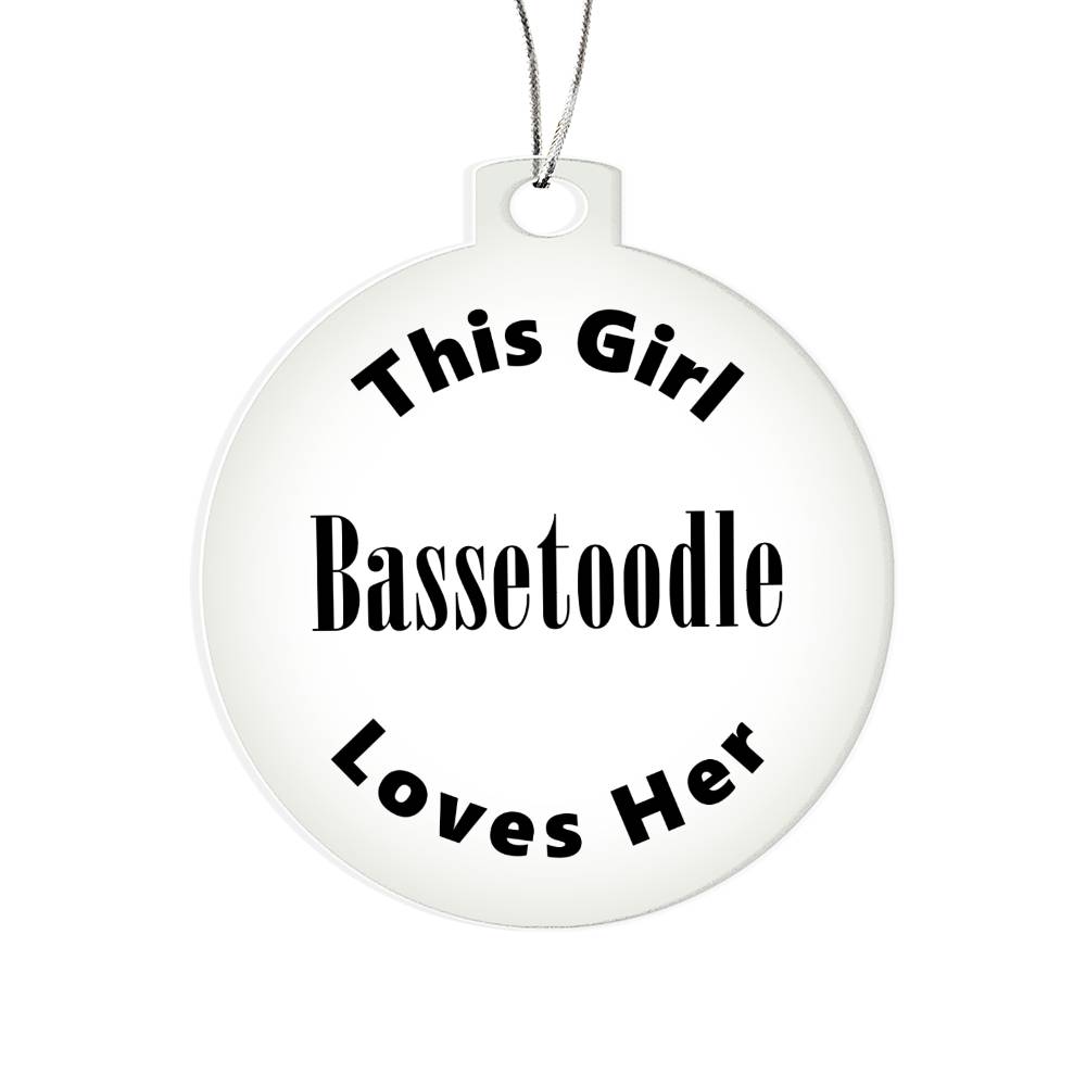 Bassetoodle - Acrylic Ornament