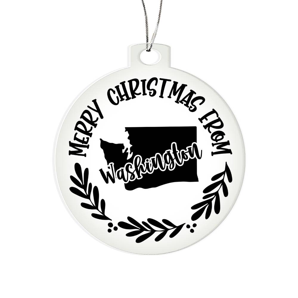 Merry Christmas From Washington - Acrylic Ornament
