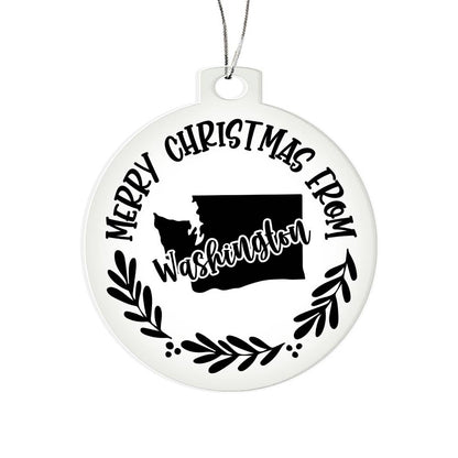 Merry Christmas From Washington - Acrylic Ornament