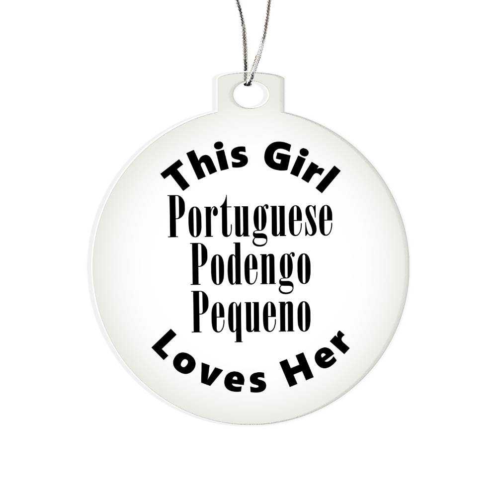 Portuguese Podengo Pequeno - Acrylic Ornament