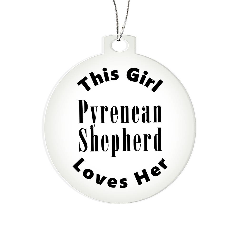 Pyrenean Shepherd - Acrylic Ornament