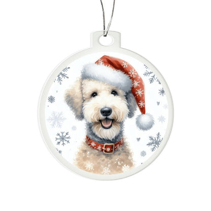 Christmas Dog - Bedlington Terrier - Acrylic Ornament