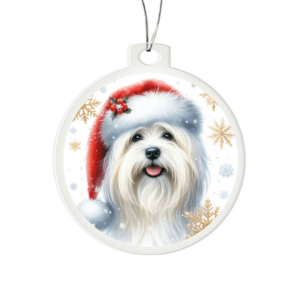 Christmas Dog - Coton De Tulear - Acrylic Ornament