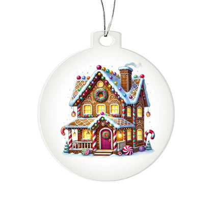 Christmas Gingerbread House 005 - Acrylic Ornament