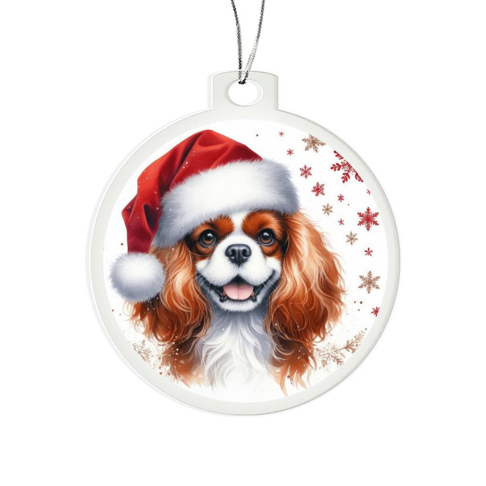 Christmas Dog - Cavalier King Charles Spaniel - Acrylic Ornament