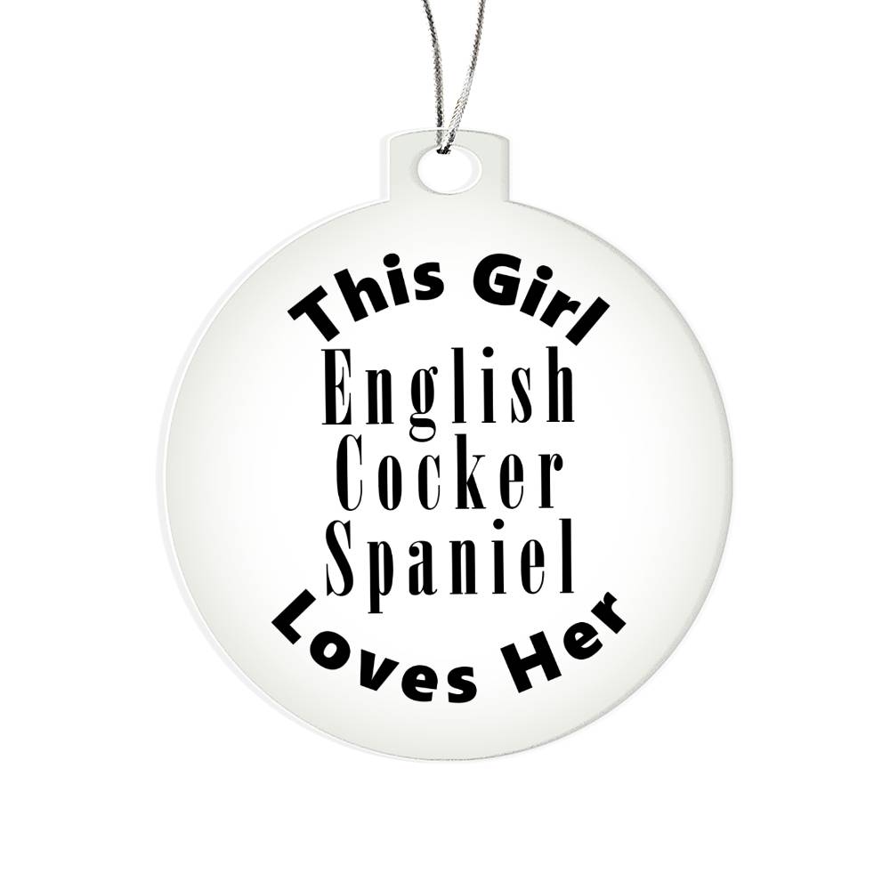 English Cocker Spaniel - Acrylic Ornament