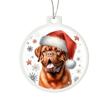 Christmas Dog - Dogue de Bordeaux - Acrylic Ornament