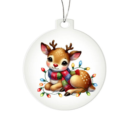 Cute Christmas Reindeer 024 - Acrylic Ornament