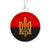 Stylized Tryzub And Red-Black Flag - Acrylic Ornament