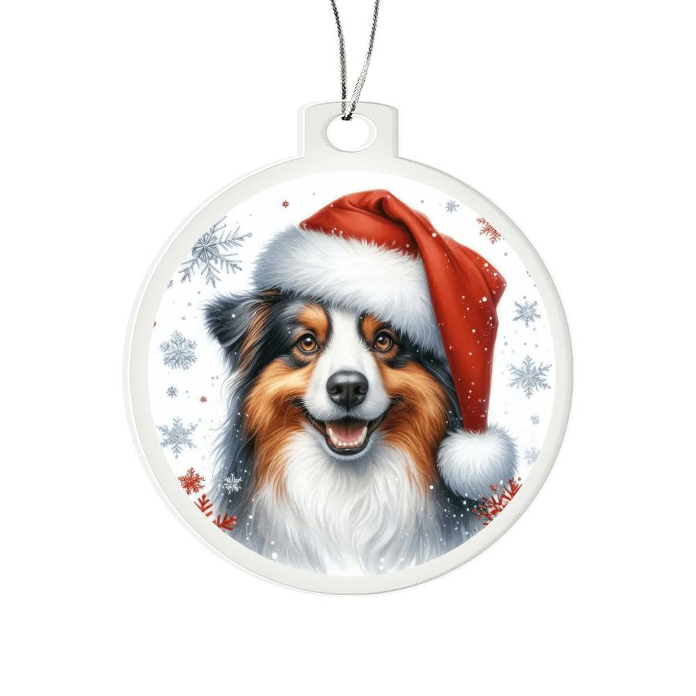 Christmas Dog - Australian Shepherd - Acrylic Ornament