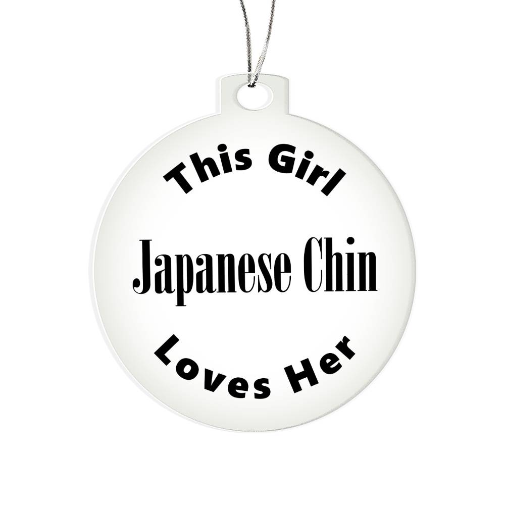 Japanese Chin - Acrylic Ornament