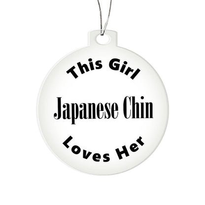 Japanese Chin - Acrylic Ornament