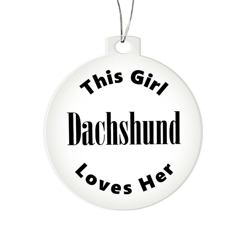 Dachshund - Acrylic Ornament