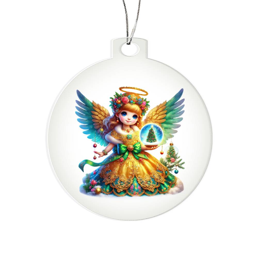Cute Christmas Angel 011 - Acrylic Ornament