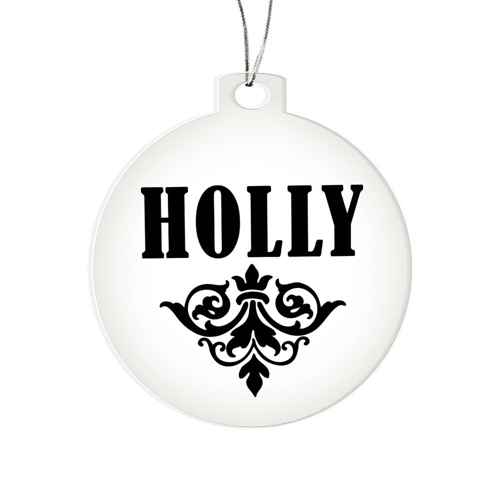Holly v01 - Acrylic Ornament