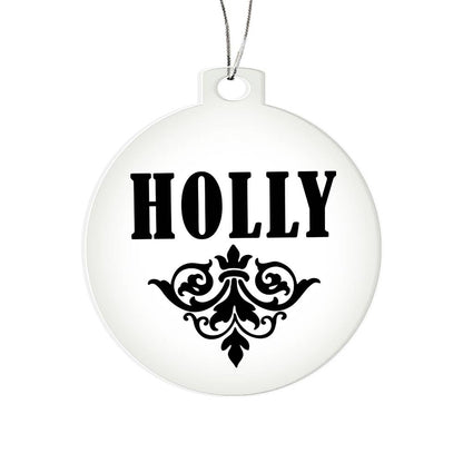Holly v01 - Acrylic Ornament