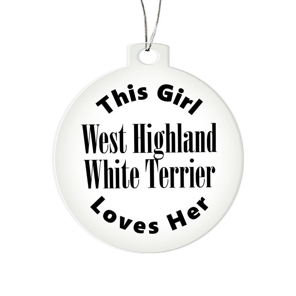 West Highland White Terrier - Acrylic Ornament