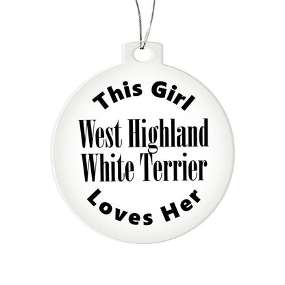 West Highland White Terrier - Acrylic Ornament