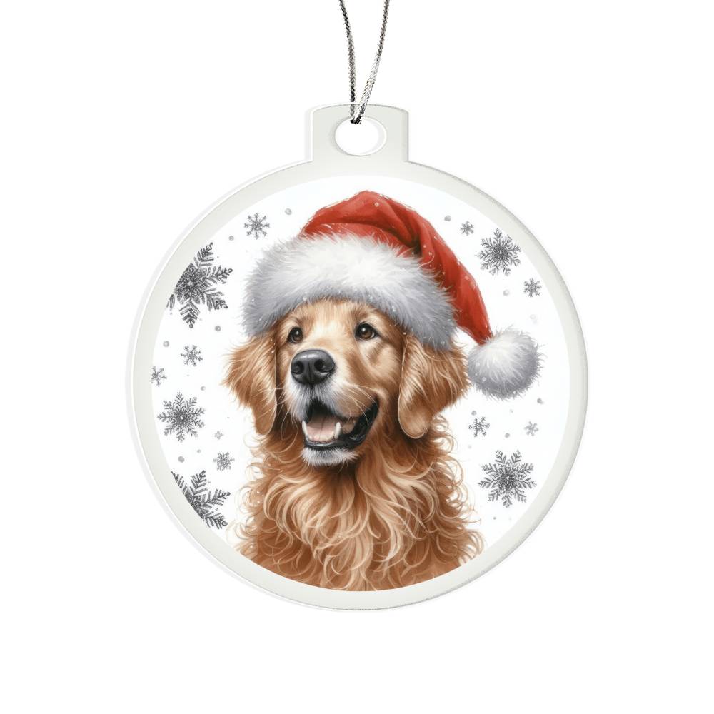 Christmas Dog - Curly-Coated Retriever - Acrylic Ornament