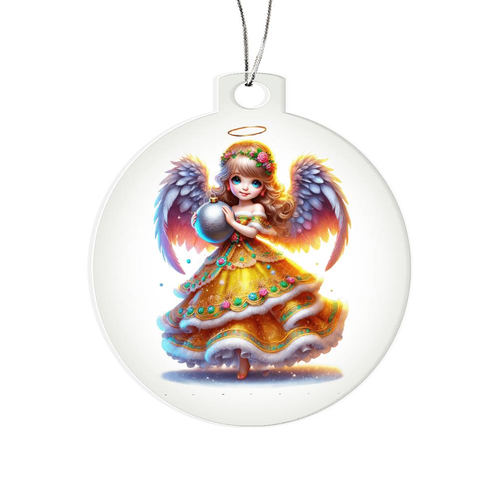 Cute Christmas Angel 004 - Acrylic Ornament