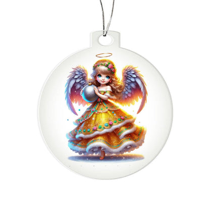 Cute Christmas Angel 004 - Acrylic Ornament