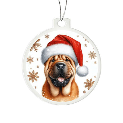 Christmas Dog - Shar-Pei - Acrylic Ornament