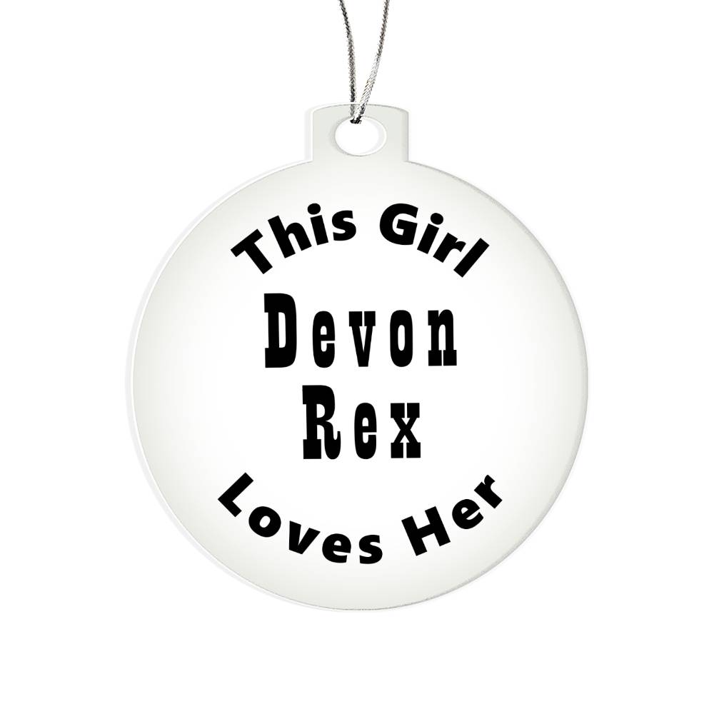 Devon Rex - Acrylic Ornament